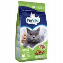 Sausas pašaras katėms PREVITAL STERILE su kalakutiena, 1,4 kg