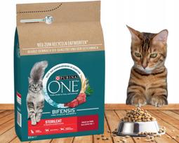 Sausas pašaras sterilizuotoms katėms PURINA ONE Sterilcat su jautiena, 1,4 kg