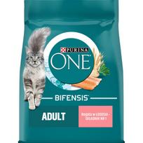 Sausas kačių ėdalas Purina ONE su lašiša ir grūdais, 9,75 kg, su Omega-3