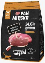 Sausas kačių ėdalas Pan Mięsko su veršiena ir antiena, suaugusioms katėms, 400 g