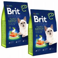 Sausas pašaras sterilizuotoms katėms BRIT Cat Premium By Nature su lašiša, 2 x 1,5 kg