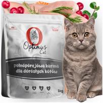 Kačių maistas su lašišų aliejumi, taurinu ir spanguolėmis, 1 kg, Optimus Cat