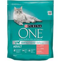Sausas kačių maistas su lašiša ir kviečiais Purina One Adult, 2 x 800 g