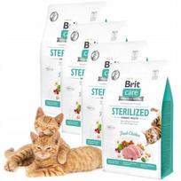 Kačių pašaras BRIT CARE, sterilizuotoms, be grūdų, vištiena, 4 x 400 g