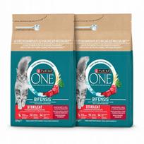 Sausas kačių maistas PURINA ONE Bifensis Sterilcat su jautiena ir kviečiais, 2 x 2,8 kg