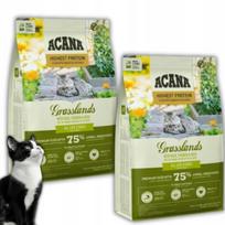 Kačių ir kačiukų pašaro rinkinys Acana Grasslands, 2 x 340 g