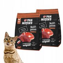 Sausas kačių maistas Pan Mięsko, su jautiena ir elniena, M, 2 x 400 g