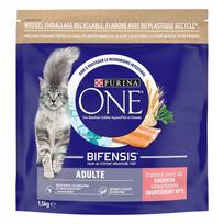 Sausas kačių pašaras Purina One su lašiša, grūdais, 1,5 kg