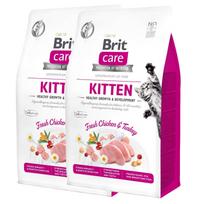 Kačių maistas Brit Care Grain-Free Kittens, vištiena ir kalakutiena, 2 x 0,4 kg