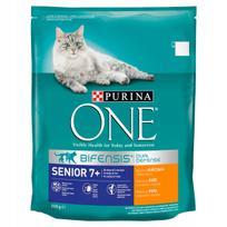 Sausas pašaras vyresniems katėms PURINA ONE SENIOR 7+, su vištiena ir grūdais, 750 g