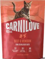 Katėms CARNILOVE Active Sterilised su jautiena ir elniena, 400 g
