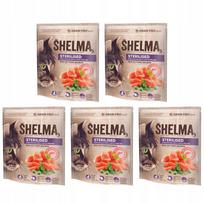 Sausas maistas sterilizuotoms katėms SHELMA su lašiša, 5 x 750 g