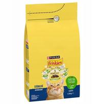 Sausas sterilizuotų kačių ėdalas Friskies su ėriena, vištiena ir daržovėmis, 1,5 kg