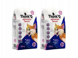 Sausas kačių maistas THANK'Q Cat Advanced Special su žuvimi ir daržovėmis, 2 x 10 kg