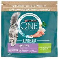 Sausas kačių pašaras Purina One Sensitive su kalakutiena, 1,4 kg