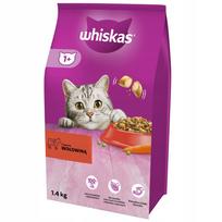 Sausas kačių maistas Whiskas su jautiena, 2 x 1,4 kg