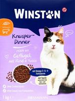 Sausas kačių ėdalas WINSTON su paukštiena, jautiena ir juka, 1 kg