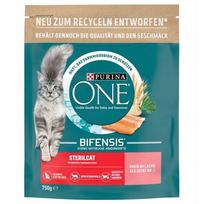 Sausas pašaras sterilizuotoms katėms PURINA ONE su lašiša, 1,5 kg