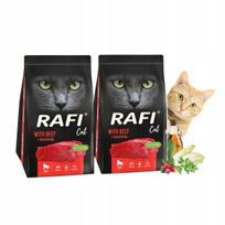 Sausas kačių maistas RAFI su jautiena, 2 x 1,5 kg