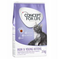 Sausas pašaras katėms CONCEPT FOR LIFE Mum & Young Kittens, 3 kg