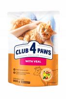Sausas pašaras su veršiena suaugusioms katėms CLUB 4 PAWS Premium, 900 g