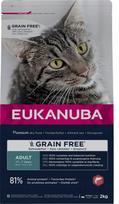 Sausas kačių maistas EUKANUBA be grūdų, su lašiša, suaugusioms katėms, 2 kg