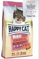 Sausas kačių maistas HAPPY CAT Minkas Sterilised su lašiša, sterilizuotoms katėms, 10 kg