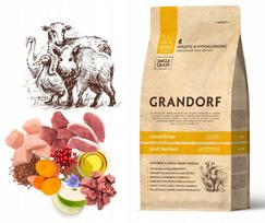 Sterilizuotų kačių pašaras GRANDORF 4 Meat Adult, 2 kg + dovanų žaislinis kamuoliukas