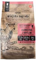 Sausas kačių pašaras Wiejska Zagroda su aviena ir kriliumi, 10 kg