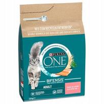 Sausas maistas katėms PURINA ONE Adult, su lašiša ir grūdais, 3 x 2,8 kg