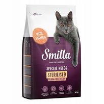 Katėms skirtas sausas pašaras Smilla su lašiša, sterilizuotoms, be grūdų, 4 kg, su taurinu