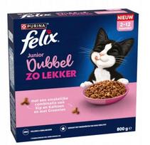 Kačių pašaras FELIX JUNIOR kačiukams su paukštiena, 800 g
