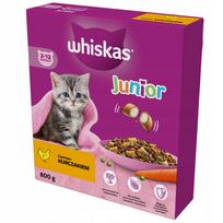 Sausas kačių ėdalas WHISKAS Junior su vištiena, 800 g