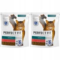 Sausas pašaras sterilizuotoms katėms PERFECT FIT su jautiena, 2 x 750 g