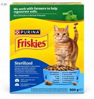 Sausas kačių pašaras FRISKIES Sterilized su lašiša ir daržovėmis, 300 g