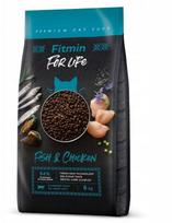 Sausas kačių maistas Fitmin Cat For Life su žuvimi ir vištiena, 8 kg
