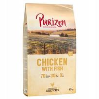 Sausas kačių maistas Purizon Adult su vištiena ir žuvimi, 6,5 kg