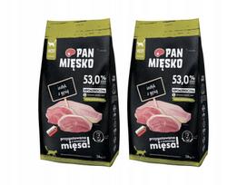 Sausas kačių ėdalas PAN MIĘSKO su kalakutiena ir žąsiena, 2 x 1,6 kg