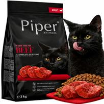 Sausas begrūdis kačių maistas su jautiena DOLINA NOTECI PIPER ANIMALS, 3 kg