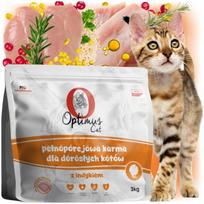 Sausas kačių maistas su kalakutiena, lašišų aliejumi ir taurinu, 3 kg, Optimus Cat
