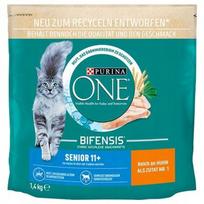 Sausas kačių ėdalas Purina One Senior 11+ su vištiena, 1,4 kg