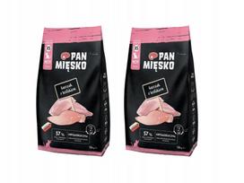 Sausas kačių maistas PAN MIĘSKO su vištiena ir triušiena, 2 x 1,6 kg