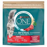 Sausas pašaras sterilizuotiems katėms PURINA ONE STERILCAT su jautiena, 1,5 kg