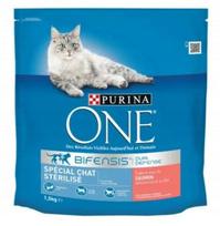 Sausas kačių maistas PURINA ONE Sterilizuotoms su lašiša, 1,5 kg
