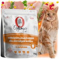 Sausas kačių maistas Optimus su kalakutiena, lašiša ir taurinu, 1 kg