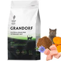 Maistas katėms Grandorf Veterinary Diet Renal su kalakutiena, inkstams, 2 kg