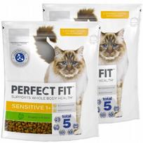 Kraikas katėms PERFECT FIT Sensitive su kalakutiena, 2 x 750 g