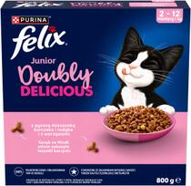 Sausas kačių maistas FELIX Doubly Delicious Junior kačiukams su vištiena ir kalakutiena, 800 g