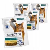 Sausas kačių pašaras Perfect Fit Sterile su vištiena, 4 x 750 g