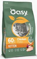 Kačių maistas Oasy SUPERIOR Kitten su vištiena, 1,5 kg
